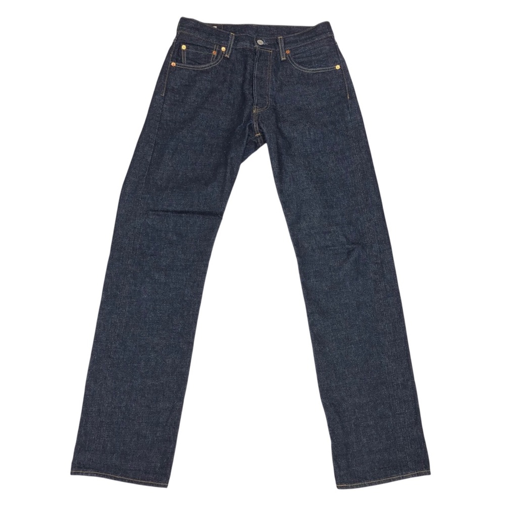 LEVI'S Premium 501 Selvedge Straight Jeans Men Size 30 30X32.5 Blue Cotton Hemp